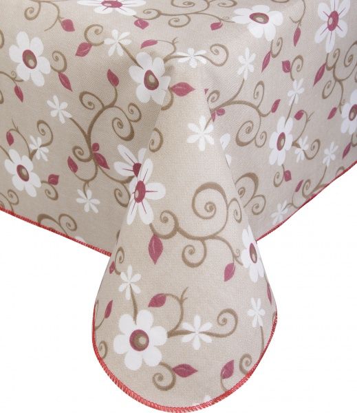 Скатерть Ginestra цветы 120x160 см красный Gemitex 