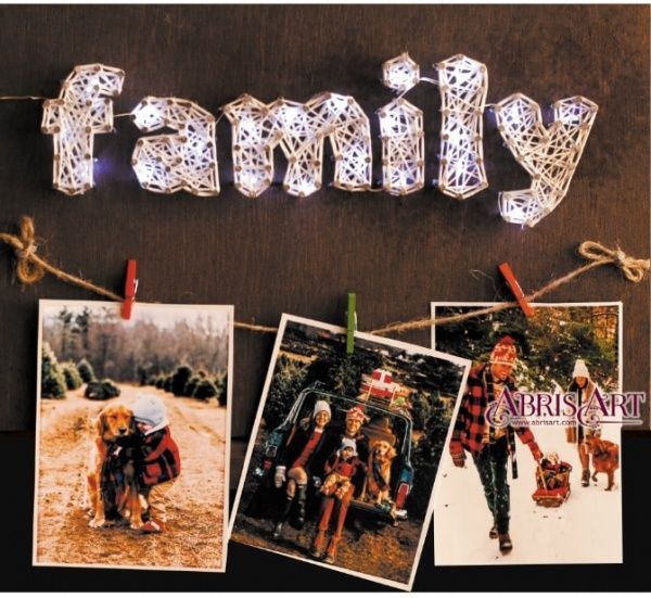 Набор для творчества Стринг-арт Счастливая семья Абрис Арт 