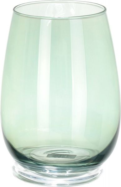 Ваза скляна прозора Luster 20х15 см зелена Wrzesniak Glassworks