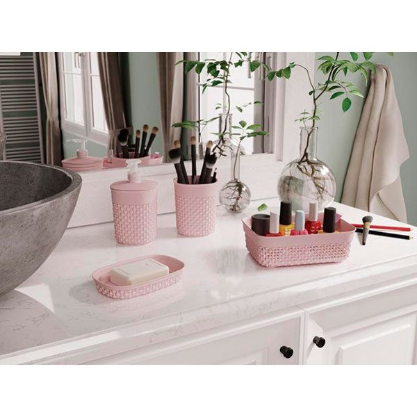 Органайзер настільний KIS 249175 Filo 0,6 л пудровий 110x90x90 мм