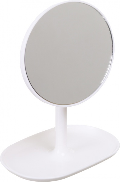 Зеркало косметическое овальное ST 16x21,5 cм белое