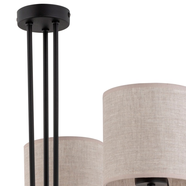 Люстра потолочная TK Lighting Torens 3PL-4631 3x15 Вт E27 черный/серый 