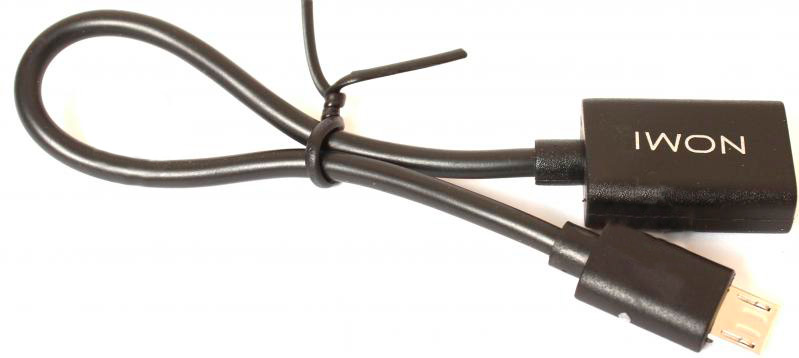 Кабель Nomi USB OTG – micro USB 0,1 м чорний (127729) OTG 