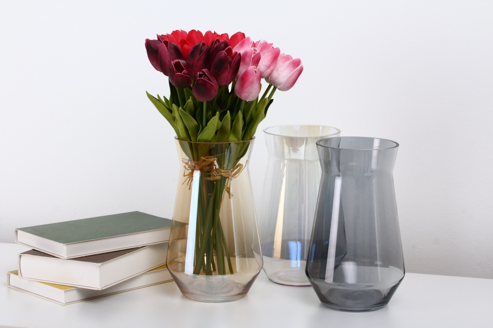 Ваза скляна Sensio Galaxy 20,7 см золота 1005