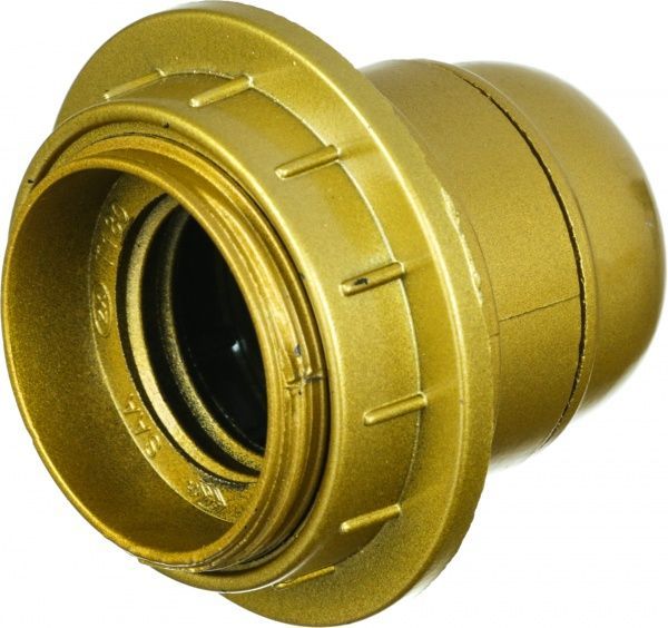 Патрон электрический Electraline E27 пластик золотой 71131