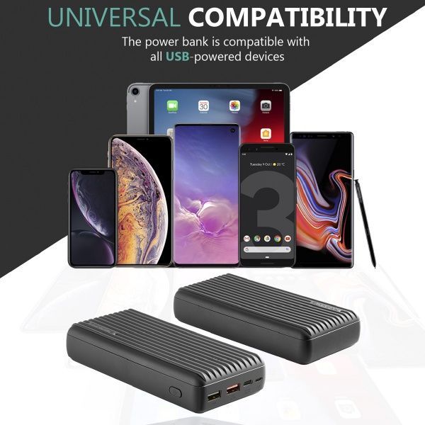 Зовнішній акумулятор (Powerbank) Promate Titan-30 30000 mAh (titan-30.black) 