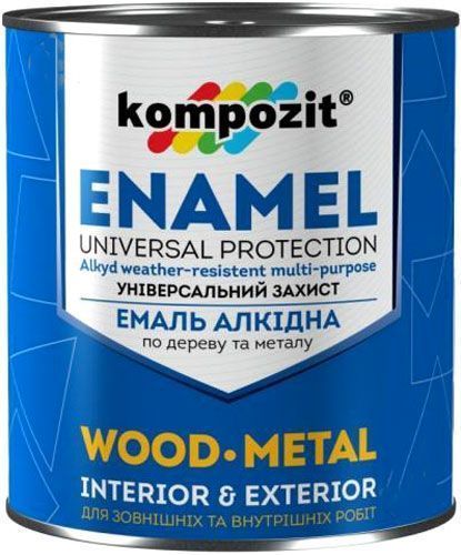 Эмаль алкидная Kompozit снежно-белый мат 2,8кг