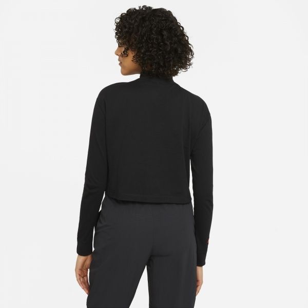 Футболка Nike W NSW TEE LS MOCK LOVE DB9735-010 р.S черный