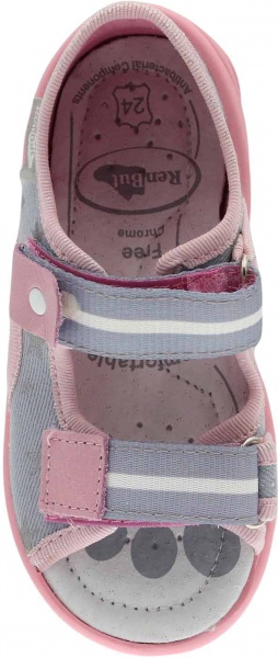 Сандалии для девочек RenBut текстильные с профилированной стелькой Звезда р.24 серый 13-112NP-0616-24 