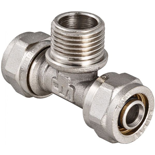 Трійник комбінований зовнішня Valtec 16х1/2х16 мм