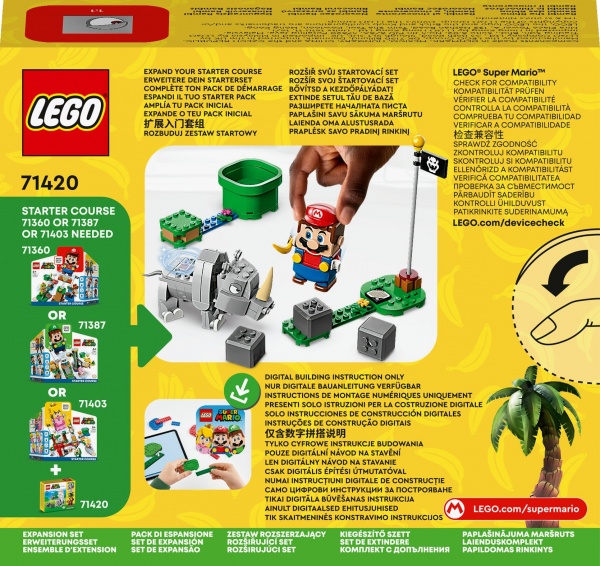Конструктор LEGO Super Mario Носорог Рамби. Дополнительный набор 71420