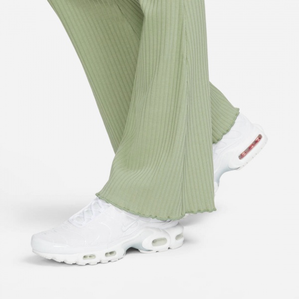 Брюки Nike W NSW RIB JRSY PANT DV7868-386 р. M зеленый