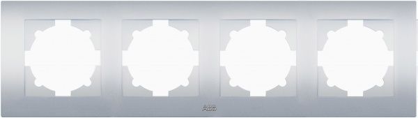 Рамка четырехместная ABB Cosmo универсальная серый металлик 612-011000-228