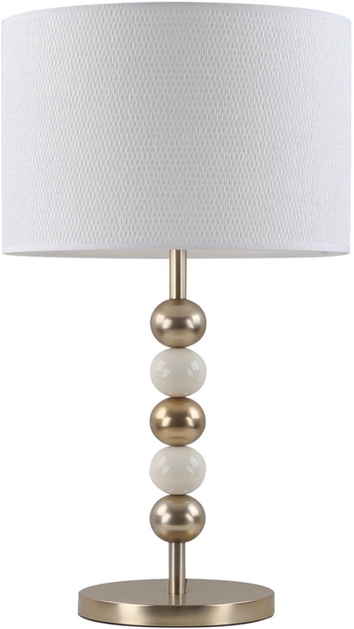 Настольная лампа декоративная Sensio Algarve 1x40 Вт E27 латунь/белый HU-T-074621-1