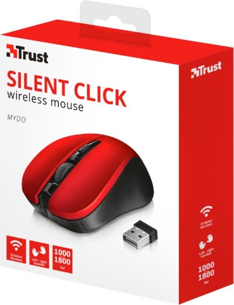 Мышь Trust Mydo Silent Click Wireless 21871 red 