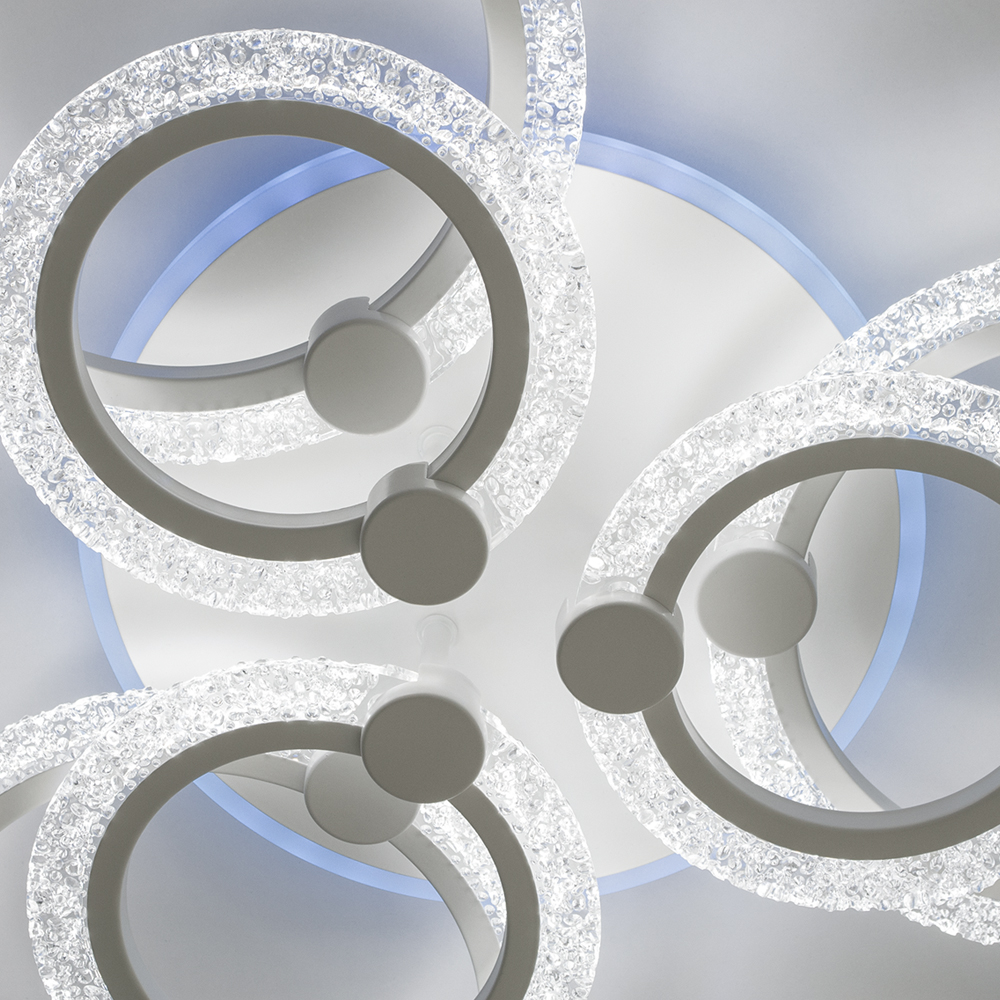 Люстра світлодіодна Luminaria Lily 7x90 Вт LED-модуль біла LILY RGB 90W 7R WHITE/ICE