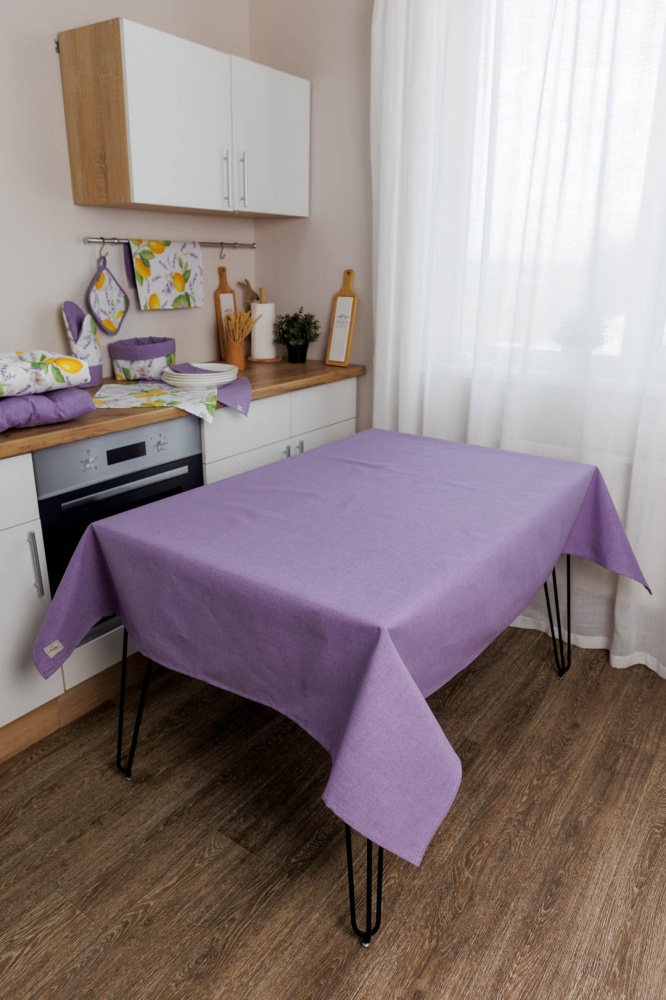 Скатертина Lemons & Lavender 136x180 см лаванда La Nuit