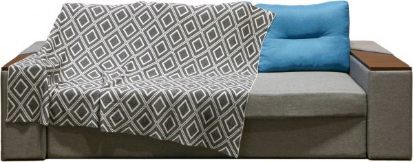 Плед 130x180 см біло-сірий AVVА 