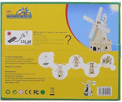 Конструктор Robotime Большая мельница на солнечных батарейках W140