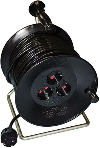 Подовжувач ОТК із заземленням 3 гн. чорний 20 м Г-20-3х1.5 