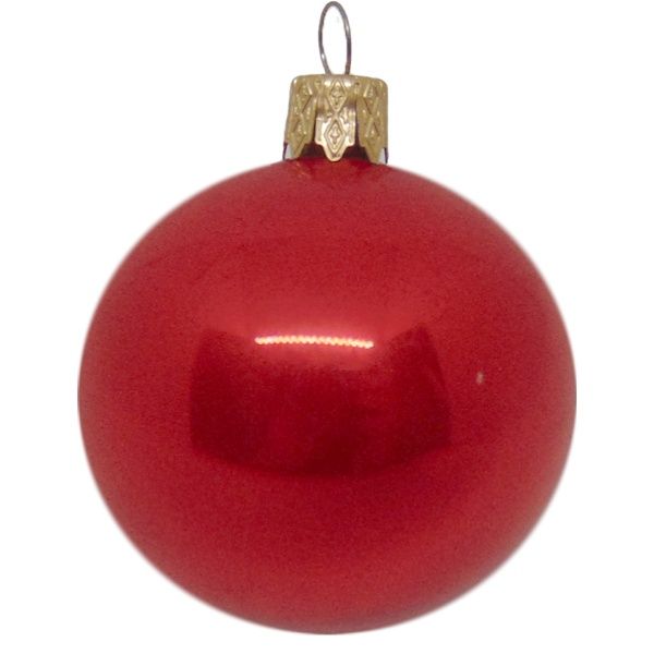 Куля новорічна скляна d60 червона 60 мм