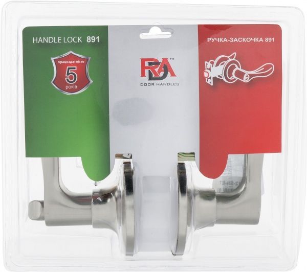 Ручка на розетці RDA 891 ключ-фіксатор матовий нікель