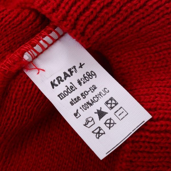 Шапочка детская для девочки Kraft+ арт. 2689 р.50-52 красный 