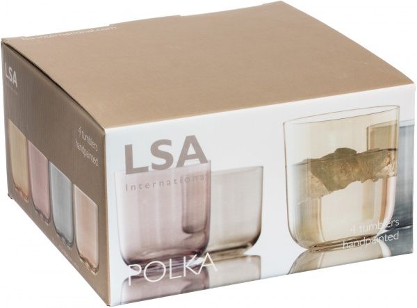 Набір склянок низьких Polka Metallics 420 мл 4 шт. LSA