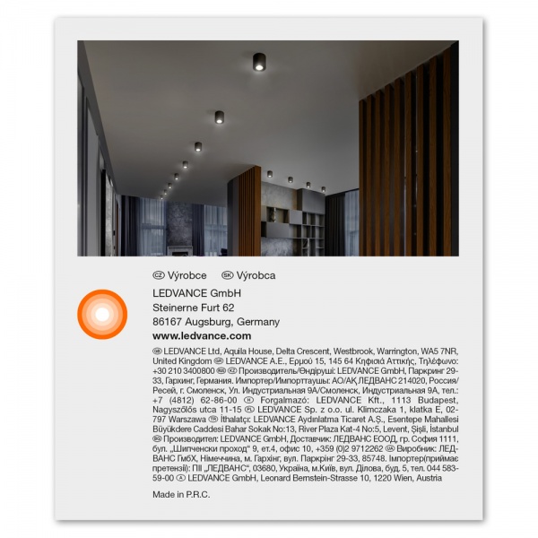 Світильник точковий Ledvance Spot Surface Round BK 220 Вт GU10 чорний 