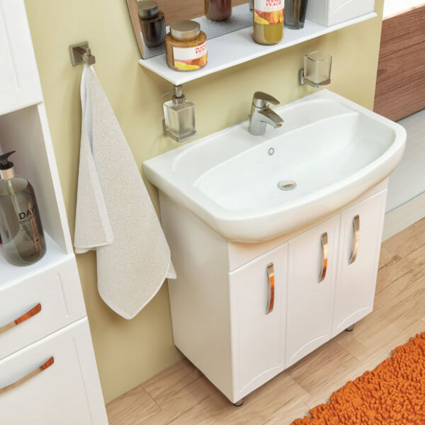 Тумба напольная Aqua Rodos Декор с умывальником Runa 70