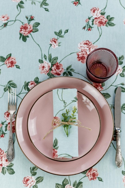 Скатерть Джульетта цветы 136x180 см Прованс 