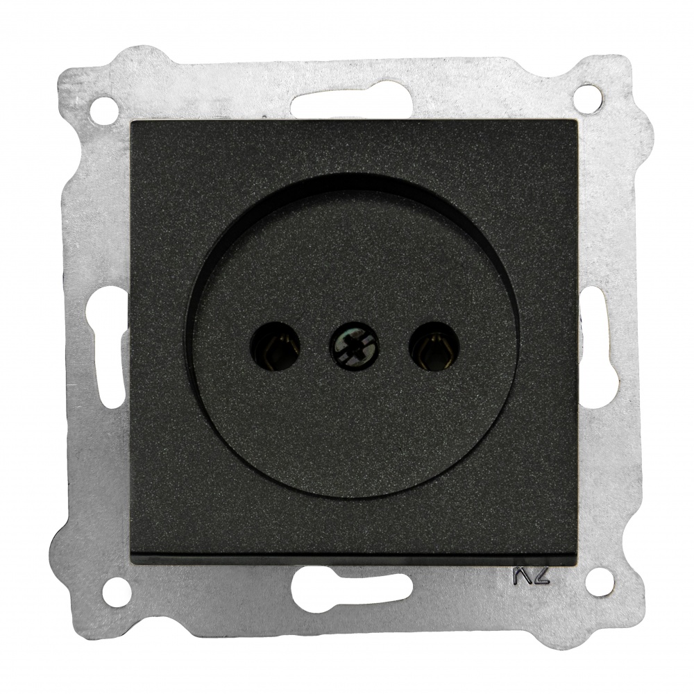 Механізм розетки побутова без заземлення EXEN Karell IP20 чорний 290-001403-235