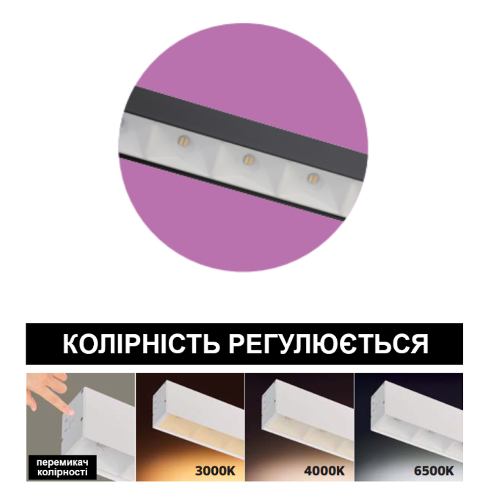 Светильник административный HOROZ ELECTRIC 40 Вт 3000/4000/6500 DESTINY IP20 019-067-1040-020