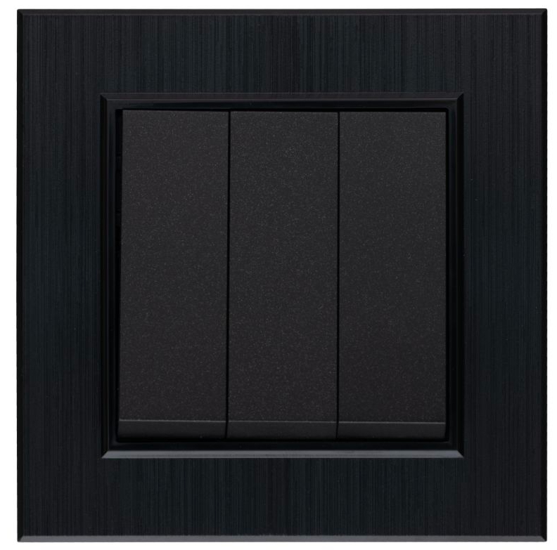 Механизм выключателя Makel Karea без подсветки черный матовый 57054091