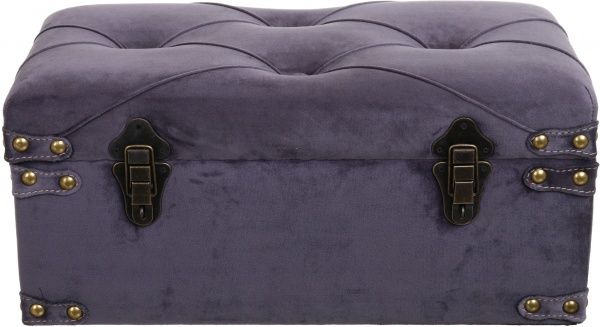 Сундук-пуф Art&Crafts Велюр 50х25х23 см темно-серый 