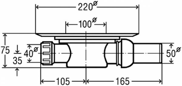 Душовий трап Viega 557119 горизонтальный