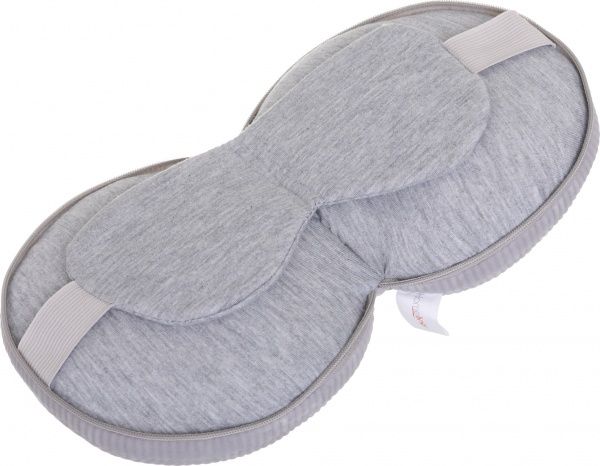 Подушка дорожня кругла з маскою сірій Home Line сірий вельвет