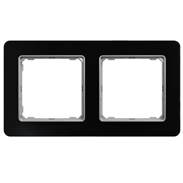 Рамка двухместная Schneider Electric Sedna Elements универсальная черное стекло SDD361802