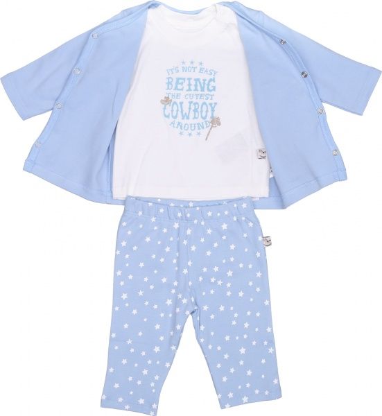 Комплект для новорожденных Blue Seven 473113 белый с голубым р.56 