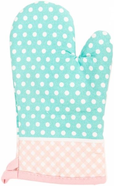Прихватка Рукавиця в горошок 43924 бірюзовий 