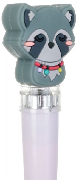 Ручка гелева дитяча з ліхтариком Лісові звірі в асортименті 