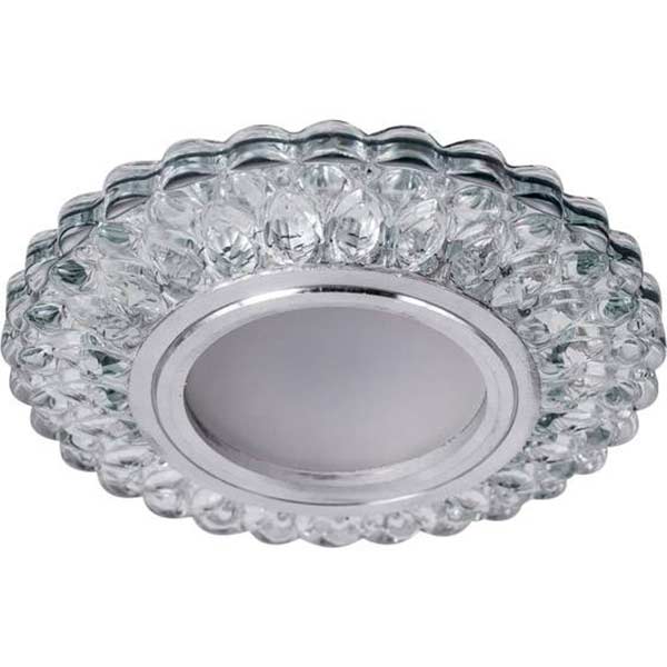 Світильник точковий Светкомплект SVC 101 з LED-підсвіткою 7 Вт GU5.3 прозорий/хром 