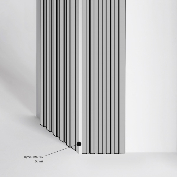 Уголок MARCO decor 1919-64 белый 19х19х2900 мм