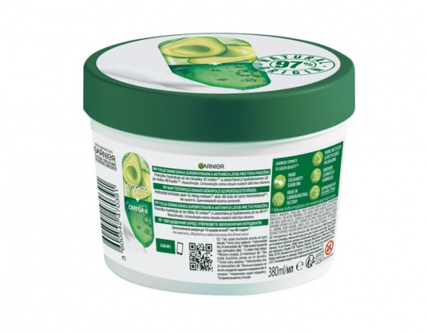 Крем для тіла Garnier Body Superfood Авокадо для сухої та дуже сухої шкіри тіла 380 мл