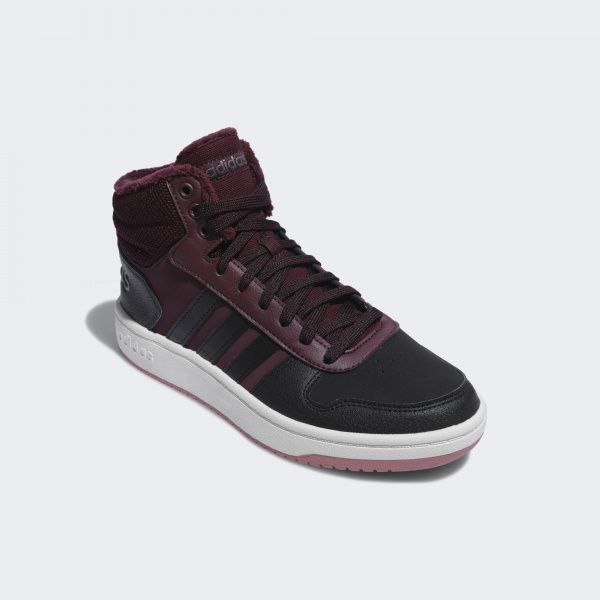 Черевики Adidas HOOPS 2.0 MID EE7877 р. 7,5 бордовий