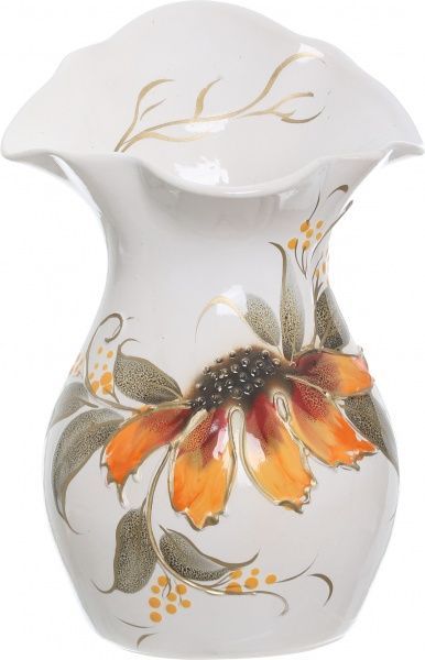 Ваза керамическая кремовая Бутон II 22х13 см