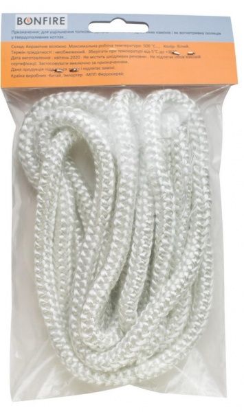 Шнур керамический огнеупорный BonFire 6 мм 2,5м (t. 500 C) 