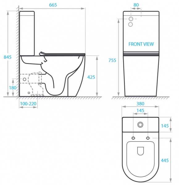 Унитаз-компакт Koller Pool RN-0665-RC-C + RN-0665-RC-T