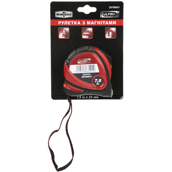 Рулетка Montero 7HG44X 7,5м x25мм