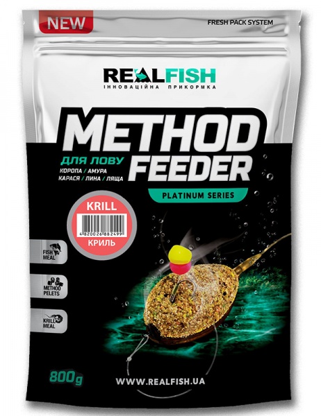 Приманки для ловли рыбы RealFish 800 г криль